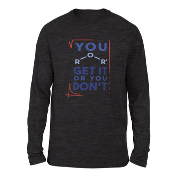 You Get It Or You Dont Men/Unisex Drop Shoulder Sweatshirt in Dark Grey Heather color